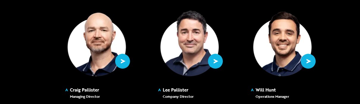 AMI's directors and senior management team: Craig Pallister, Lee Pallister, and Will Hunt